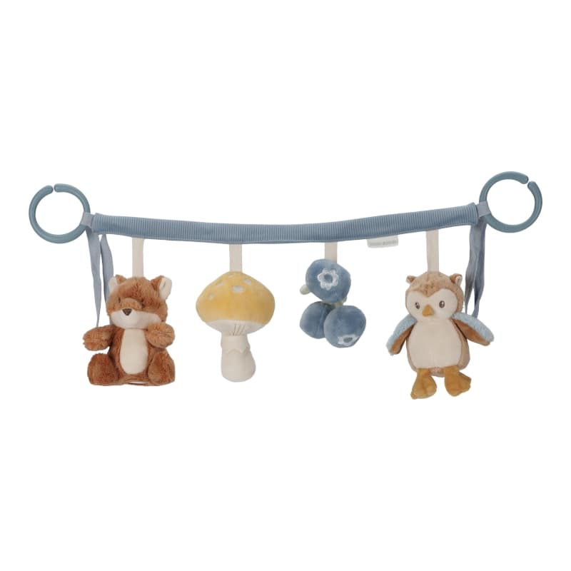 Chaine Activites Poussette, bleu marron jaune beige multicolore forest friends little dutch — vue 1 sur 4