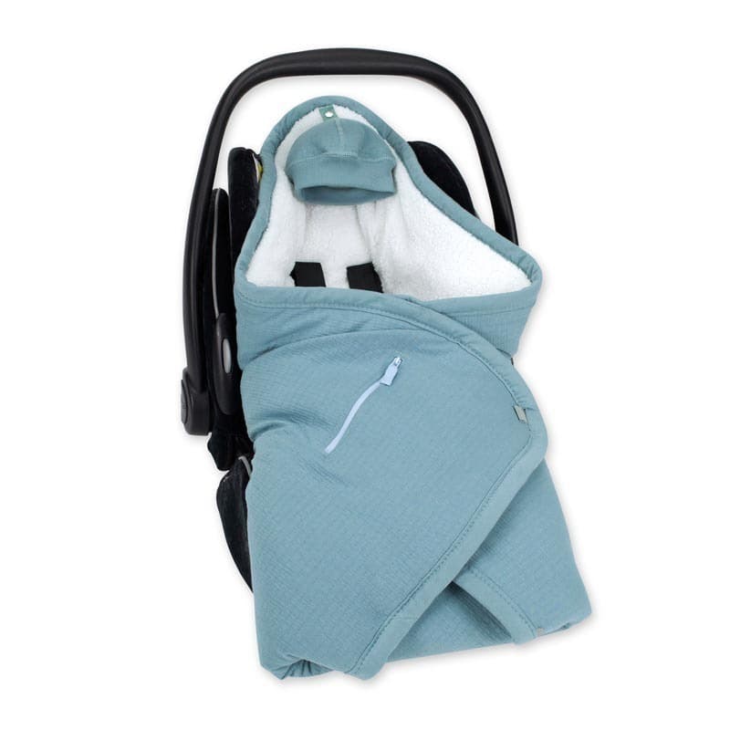 Nid d'Ange Biside 0-12m Bleu Mineral Pady Tetra Jersey + Teddy, bemini bleu minéral 65wonder