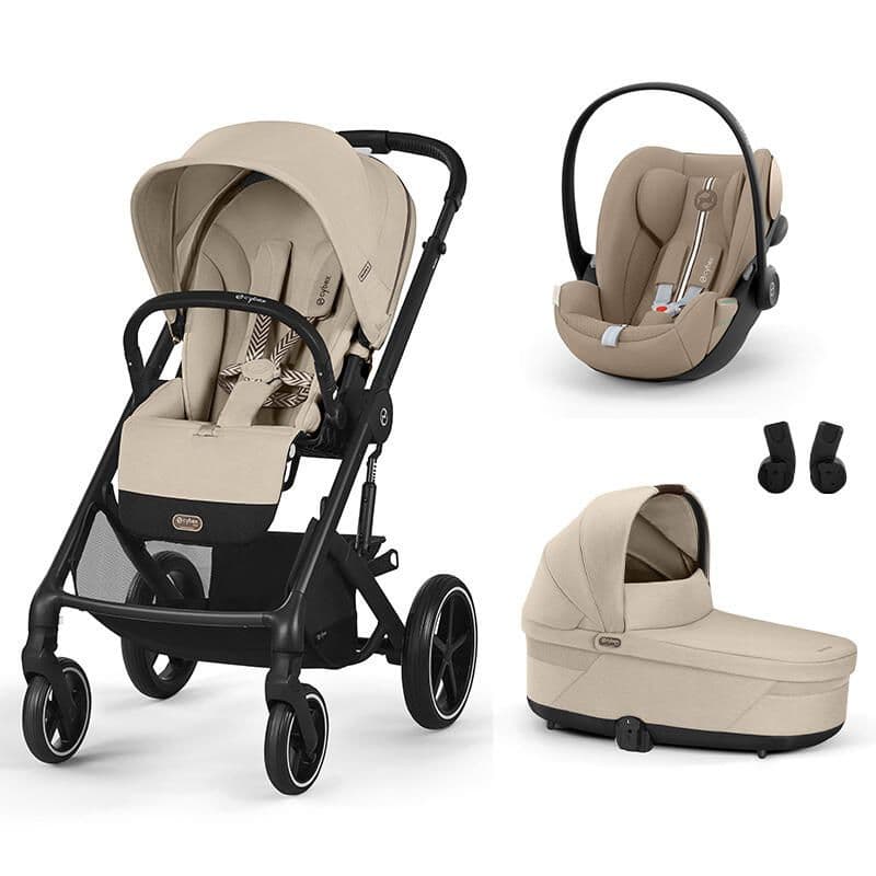 Trio Balios S Lux + Cloud G Plus + Cot S Lux, plus almond beige gold one box cybex