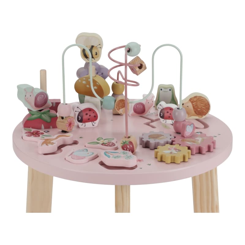 Table Activites Bois Fsc, rose vert jaune beige bois multicolore fairy garden little dutch — vue 3 sur 3