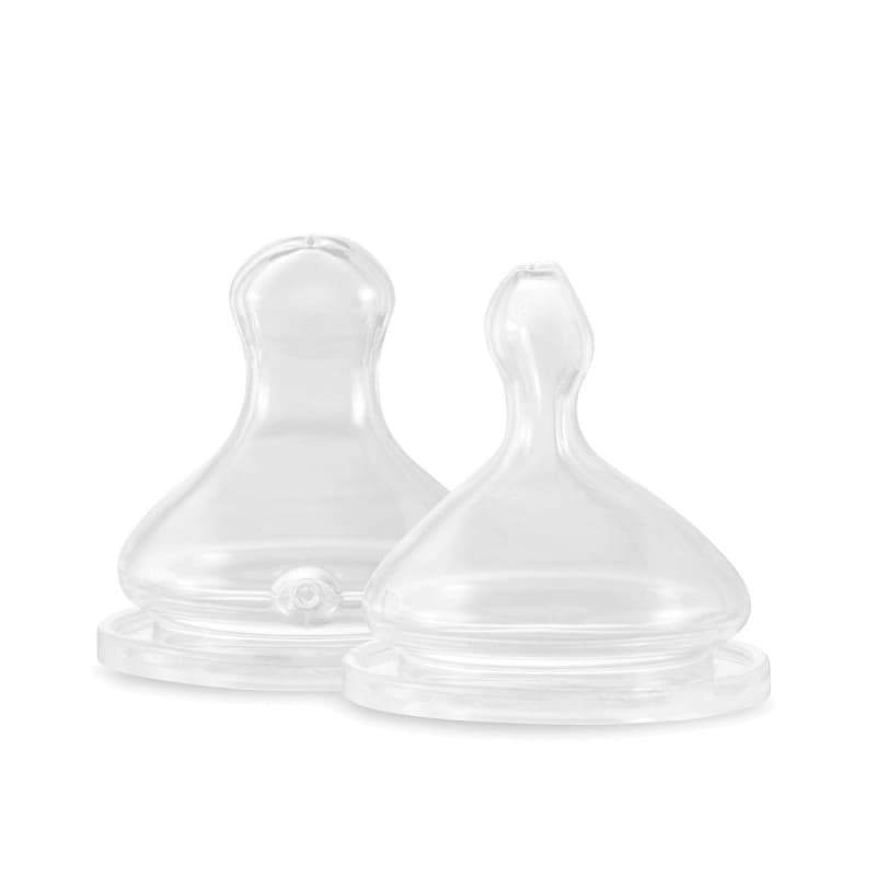 Set X2 Teats Extra-slow Flow, transparent size u