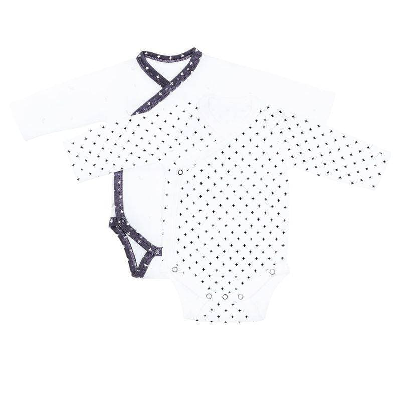 Bodies Blanc/noir Lot de 2 Taille 3 Mois Chao Chao, chao chao sauthon babywear blanc - gris fonce 3 mo — vue 1 sur 2