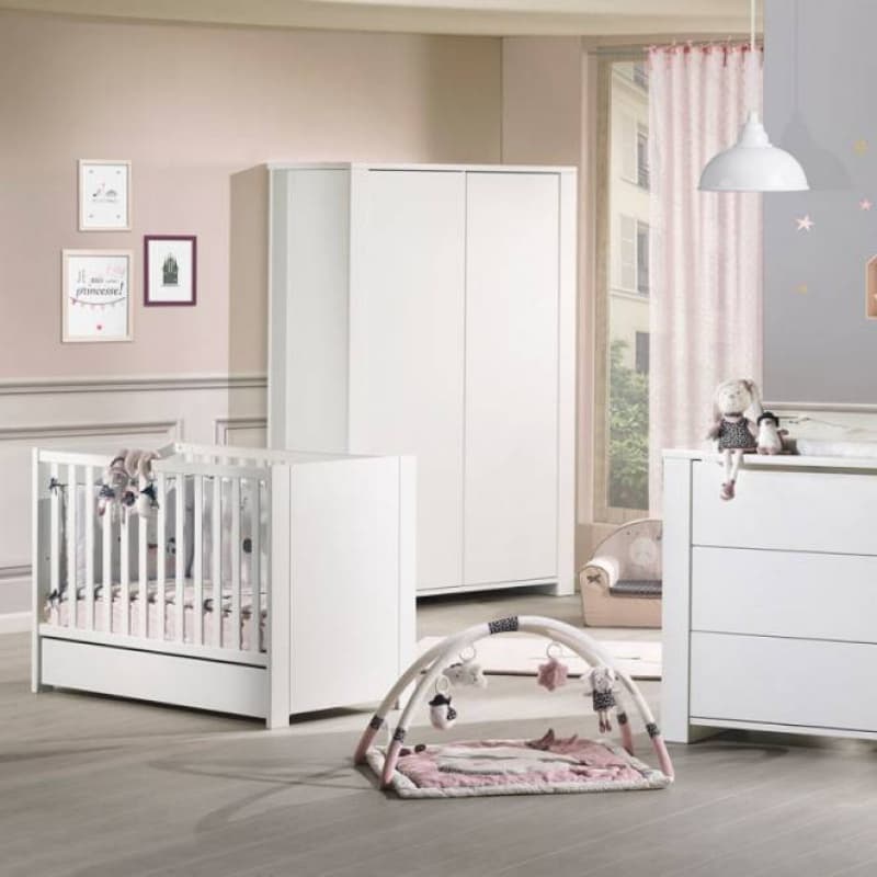 Tiroir Lit Bebe Loft Blanc, loft blanc sauthon signature blanc l 118 x h 16 x — vue 2 sur 2