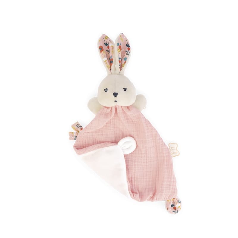 Doudou Lapin Coquelicot, k'doux kaloo saumon — vue 2 sur 3