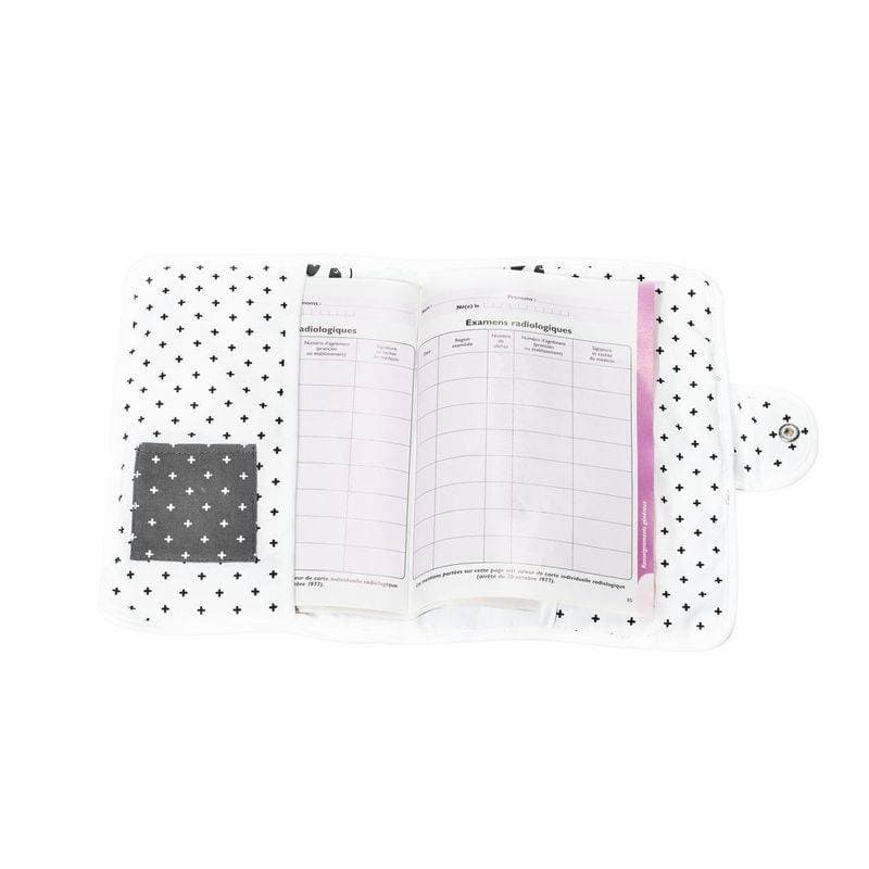 Protege Carnet de Sante Chao Chao, chao chao sauthon baby deco blanc - gris fonce - n — vue 1 sur 2