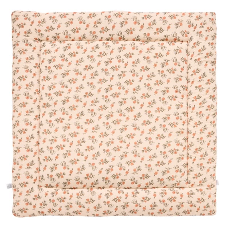 Tapis de Jeu/fond de Parc, fleurs beige 100x100cm secret cottage bb&co — vue 2 sur 4
