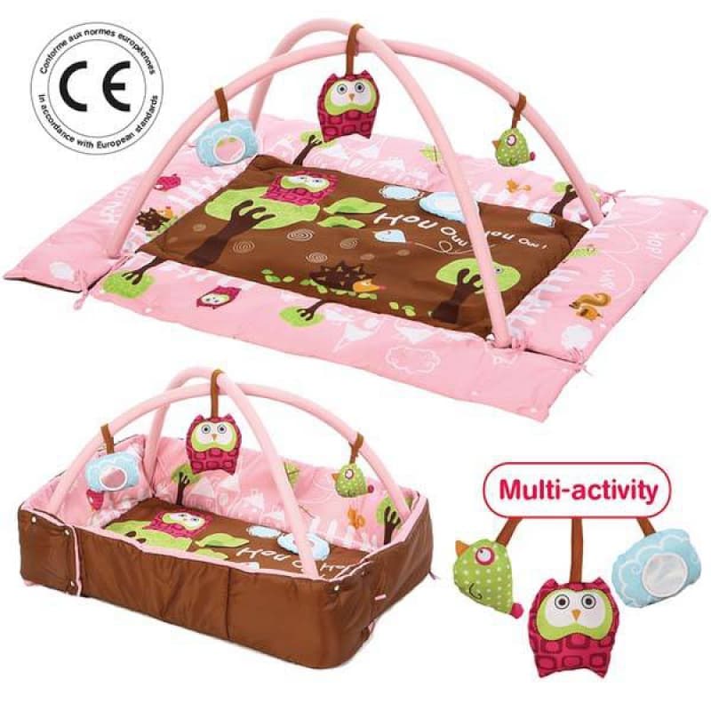 Tapis d'Eveil Chouette Rose, na ludi rose per — vue 4 sur 4