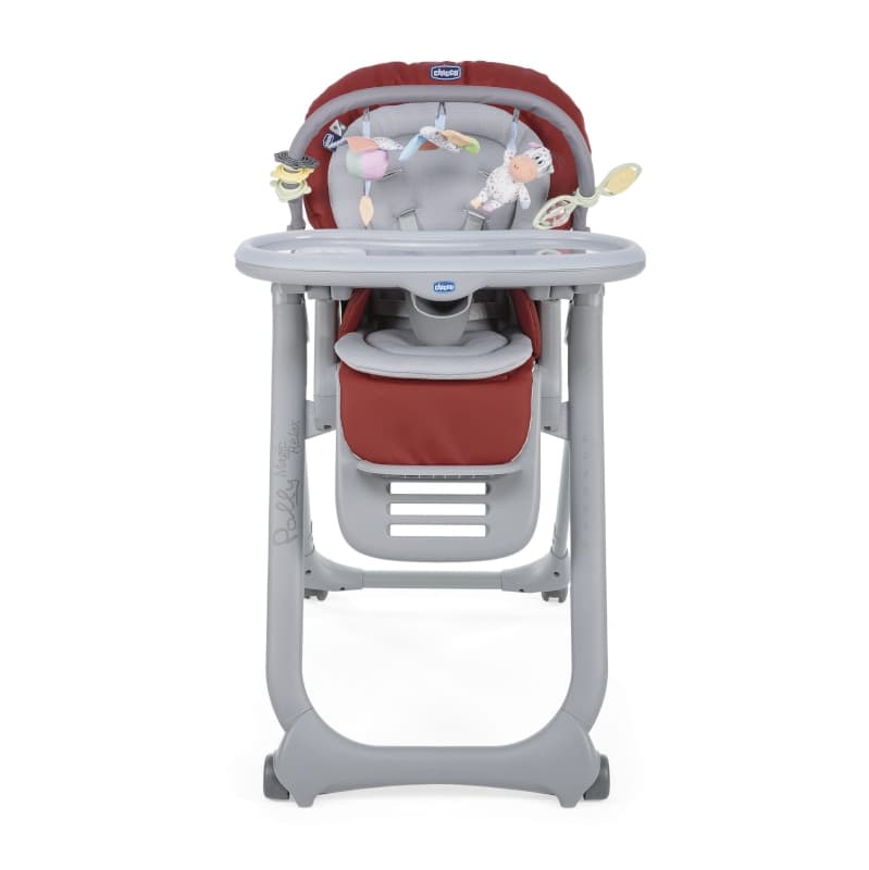 Chaise Haute Polly Magic Relax - 4 Roues, chicco red passion — vue 2 sur 6