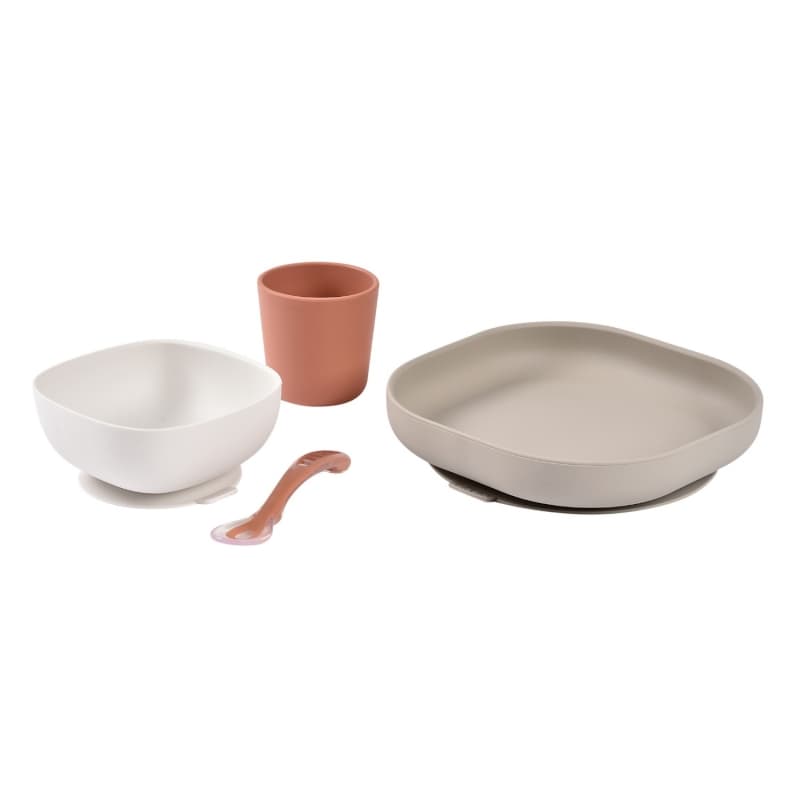 Coffret Repas Silicone 4 Pcs, terracota beaba 25/01 — vue 2 sur 5