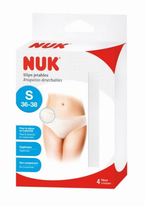 4 Slips Jetables Taille S, nuk blanc s per — vue 1 sur 3