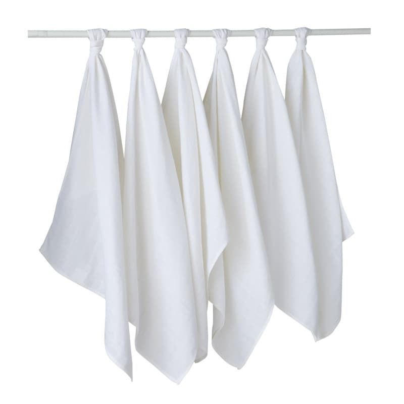 Lot de 6 Langes, blanc babycalin blanc 2022