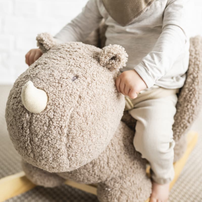 Bascule, taupe teddy bouclette nattou 25/03 — vue 2 sur 2