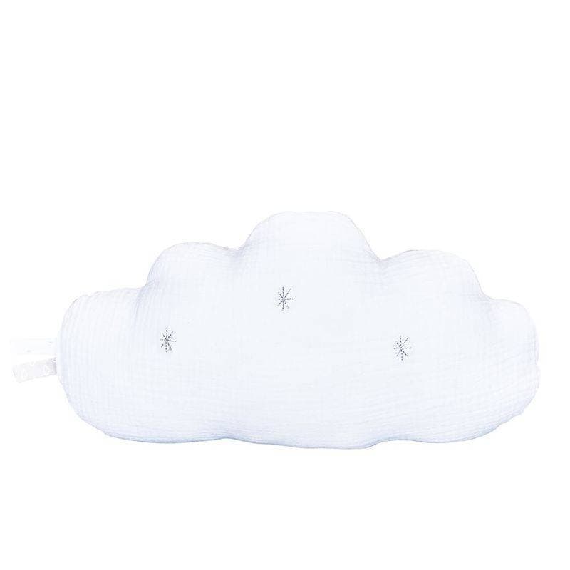 Coussin Gris Lily Grey, lily grey sauthon baby deco gris clair - blanc - a — vue 2 sur 2