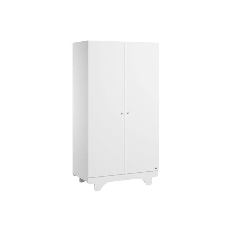 Armoire 2 Portes Playwood Blanc, 100x52x185 blanc playwood — vue 1 sur 2