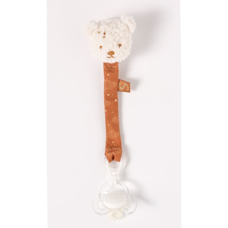 Attache Sucette Ourson, orsino deco beige — vue 1 sur 2
