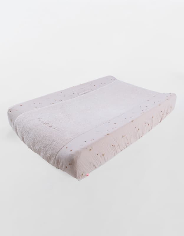 B&m Coussin a Langer 45x67 + Housse Eponge, Mousseline - Colombes du Bonheur, beige 45x67 cm bali, moka & snow noukies permanent — vue 2 sur 3