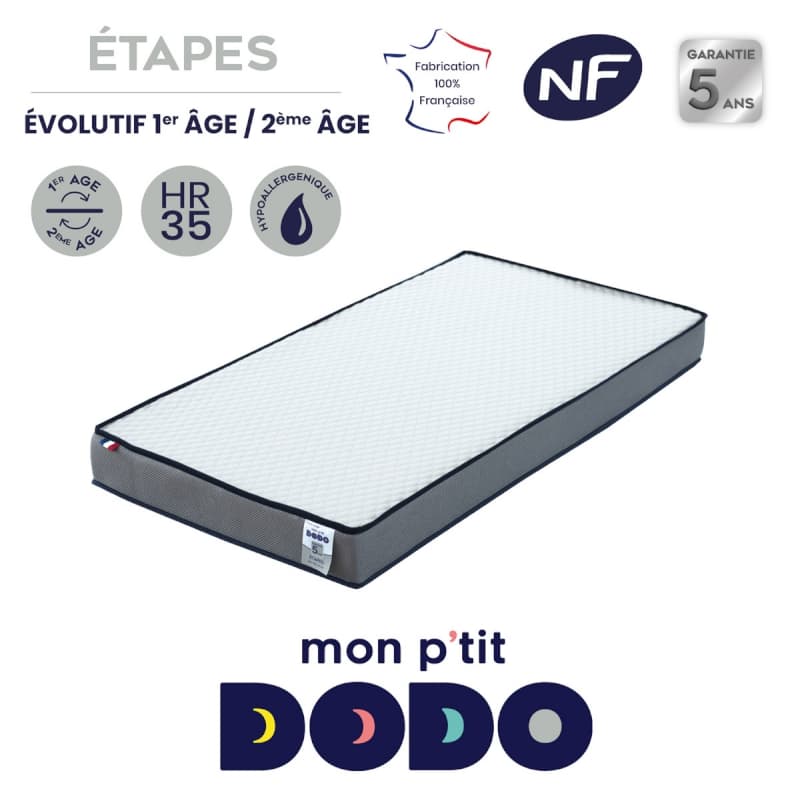 Matelas Etapes Evolutif, 70x140cm mon p'tit dodo — vue 1 sur 5