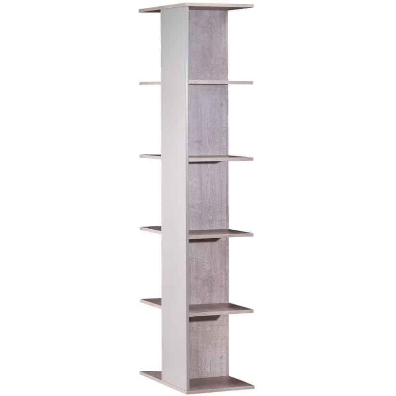 Colonne Etageres pour Armoire Nova, nova sauthon easy gris/decor gris loft l 36 h 185 — vue 2 sur 2