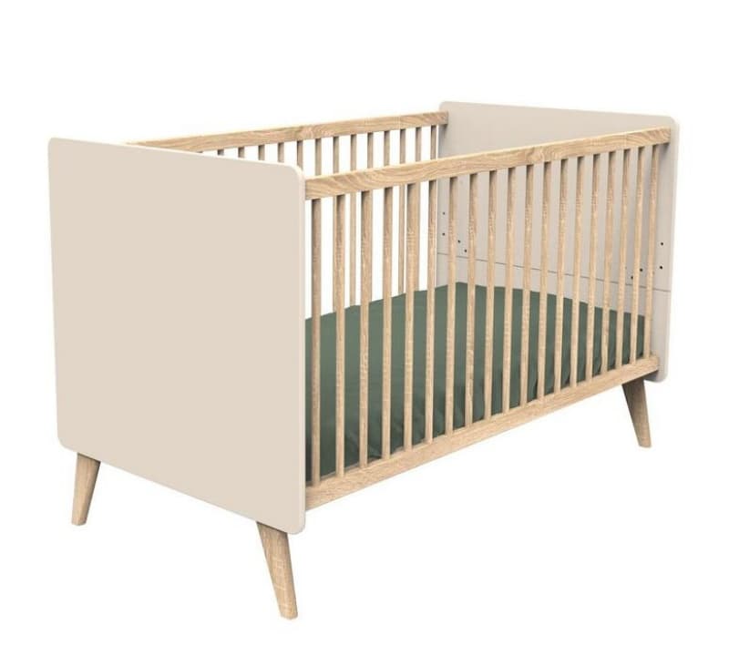Little Big Bed 140x70 Kit de Transformation Inclus, basile sauthon selection beige cendré - hêtre vernis 143 x 91 x 78 h-22 — vue 3 sur 3