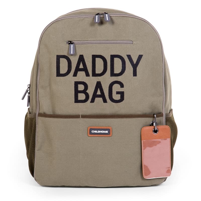 Daddy Backpack Canvas, sacs a langer kaki — vue 1 sur 4