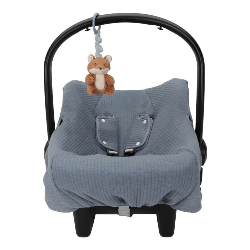 Peluche Vibrante Renard, marron bleu beige forest friends little dutch — vue 2 sur 4