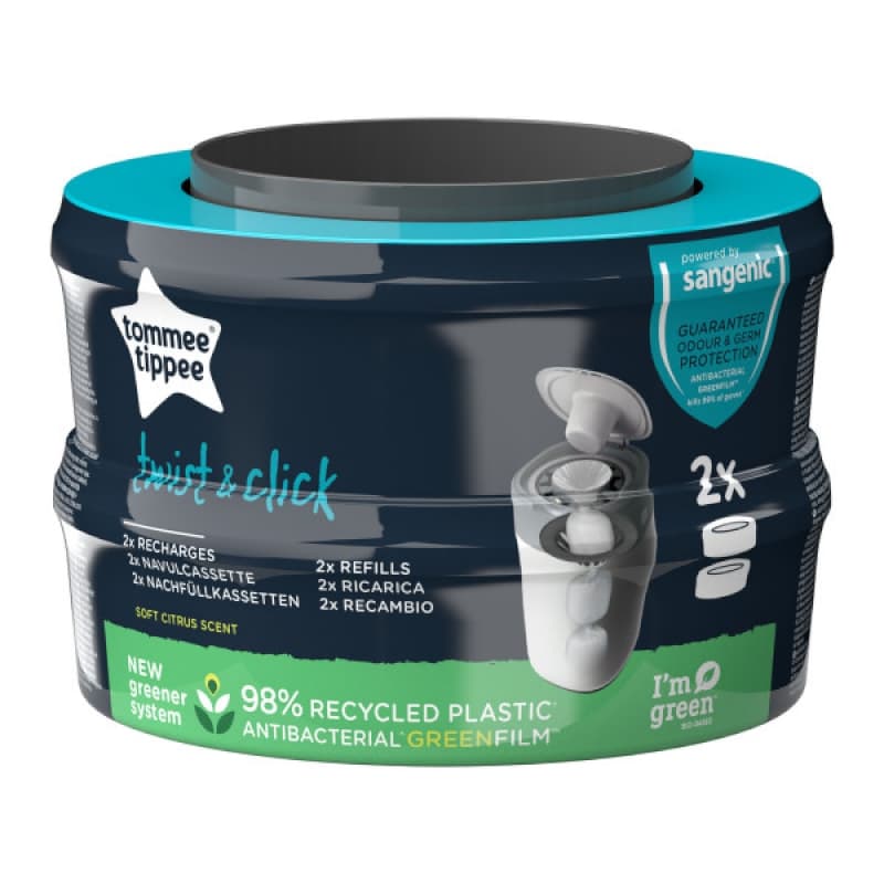 Recharges Twist & Click X2, tommee tippee gris — vue 1 sur 2