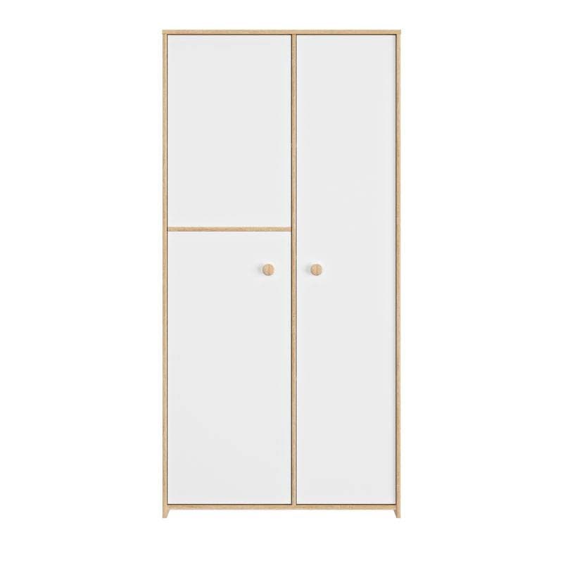 Armoire 2 Portes, chene sonoma et uni blanc galipette intimi 06-18- — vue 2 sur 2