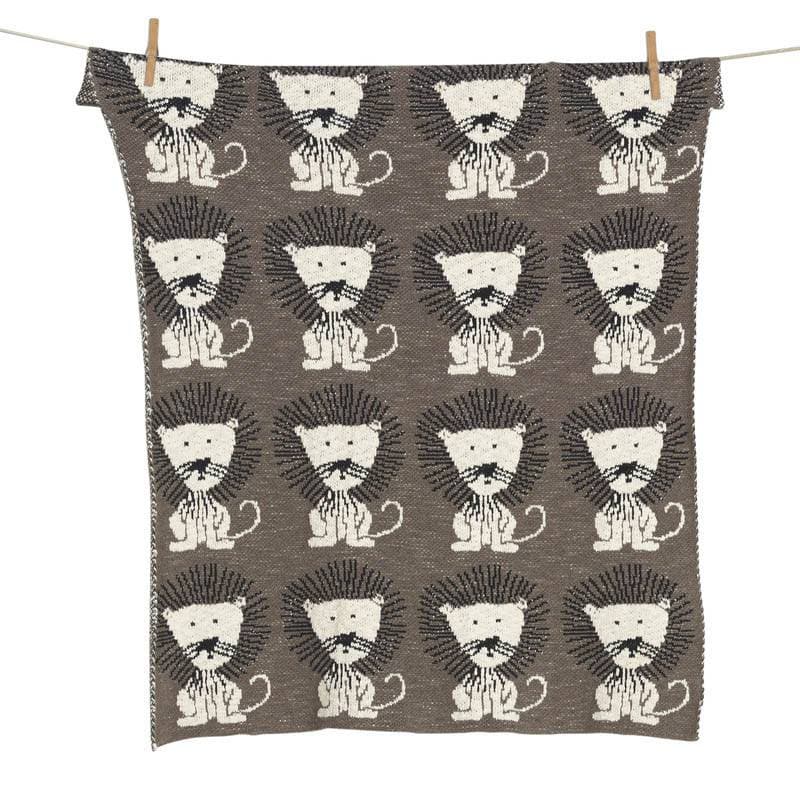 Couverture en Tricot On The Go Lion, tricot quax brun/beige 80x65