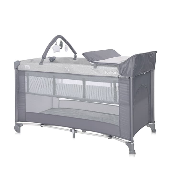Lit Parapluie Torino 2 Hauteurs +accessoires, gris lorelli 25/03 — vue 1 sur 3