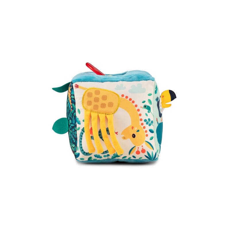 Cube Sonore d'Activites Jungle, je decouvre lilliputiens multicolore 13 x 13 x 13 collection 2022 a/h — vue 1 sur 5