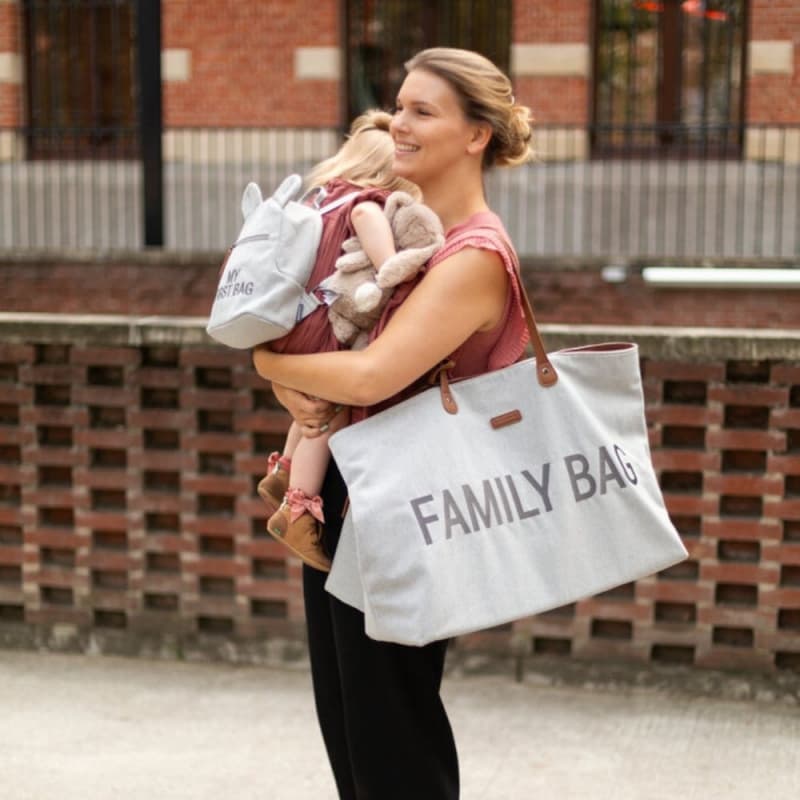 Family Bag Canvas, gris childhome — vue 5 sur 5