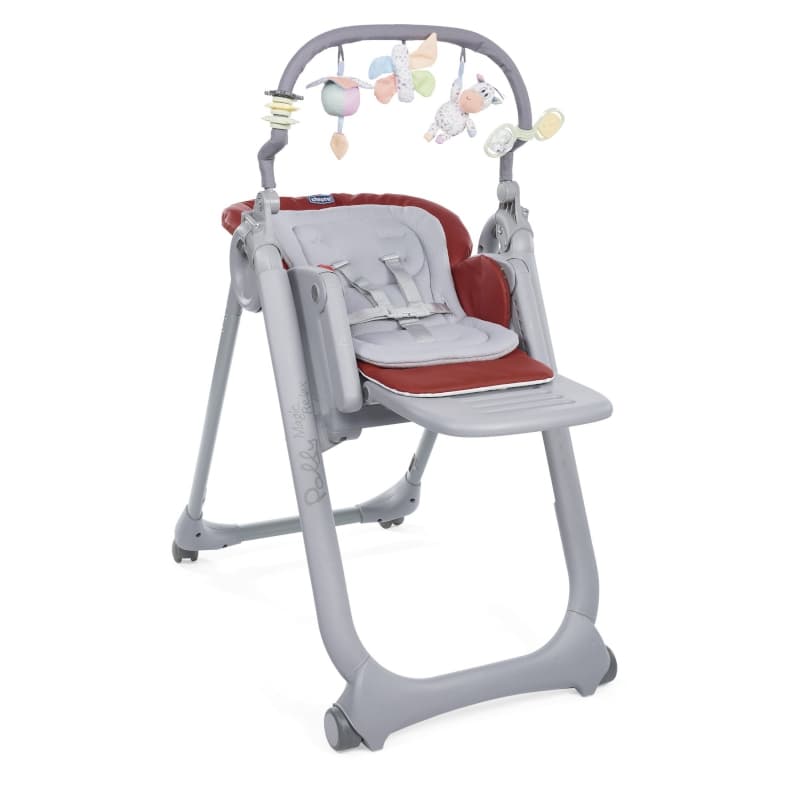 Chaise Haute Polly Magic Relax - 4 Roues, chicco red passion — vue 1 sur 6