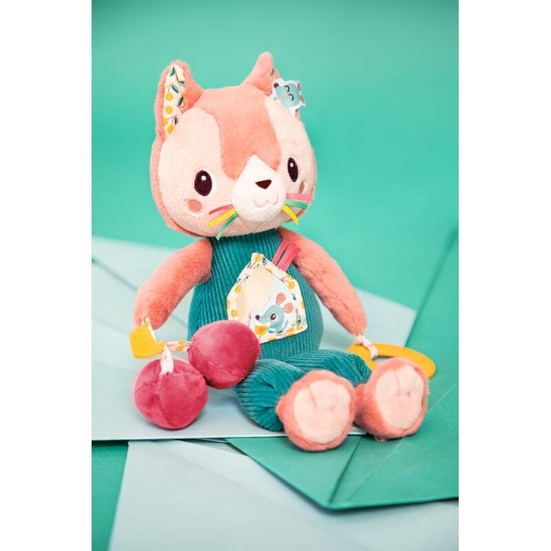 Chat Multi-activites, rose bleu jaune 09m jeanne lilliputiens collection 2024 a/h — vue 3 sur 4