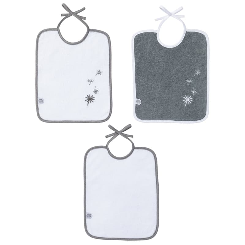 Lot de 3 Bavoirs Naissance - Bio, jeune pousse babycalin multicolore 20x25cm 2022 — vue 1 sur 4