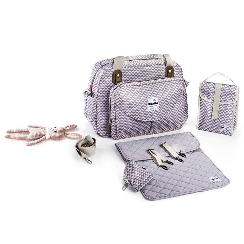 Sac Geneve 2 Play Print Grey Corail, beaba beaba — vue 2 sur 3