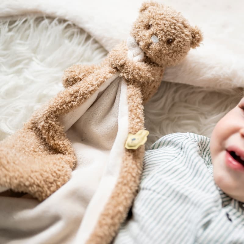 Doudou Calin Couverture, ours 27x27cm teddy bouclette nattou 25/07 — vue 2 sur 2