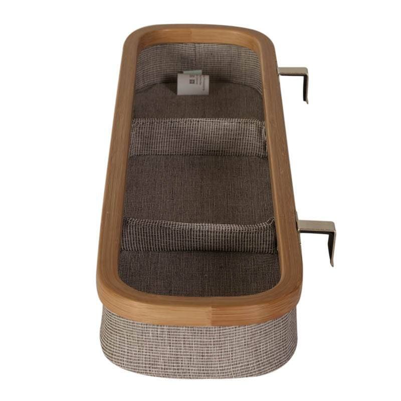 Petit Panier a Suspendre Coton Bambou Gris, quax gris 45x12x5h quax gris 45x12x5h — vue 1 sur 2