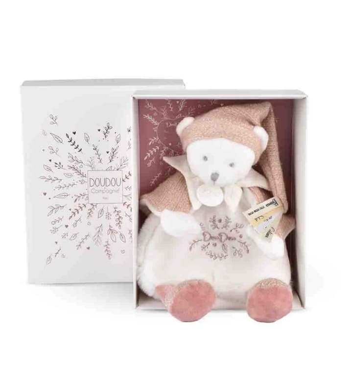 Ours Doudou Cape, blanc rose 25cm doudou et compagnie — vue 2 sur 2