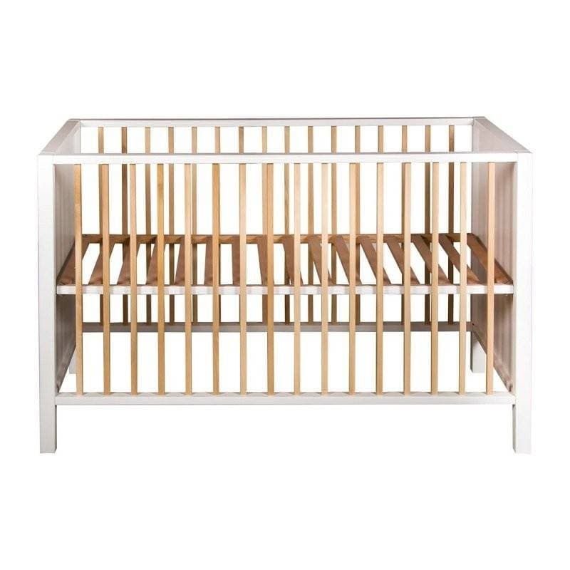 Lit 60x120 Nordic White Naturel, nordic quax blanc/bois 128x66x79h