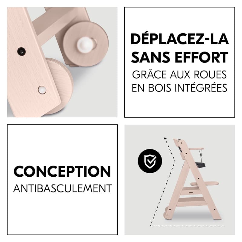 Beta+, chaise haute hauck whitewashed a-23 — vue 5 sur 5