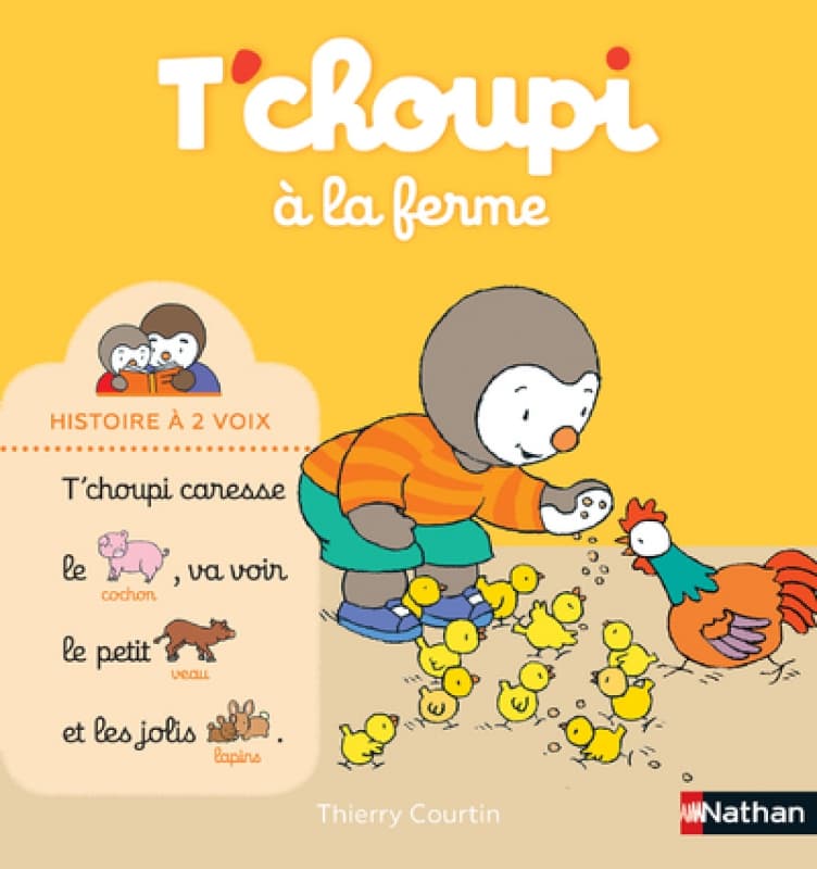 t'Choupi a la Ferme, t'choupi histoires a deux voix nathan