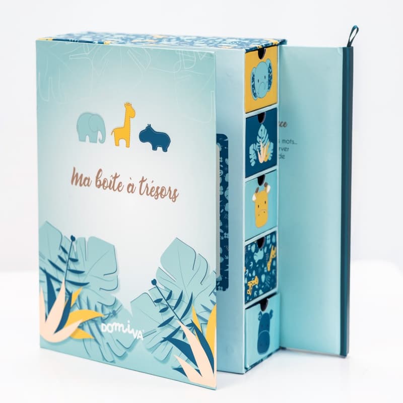 Coffret Boite a Tresors + Journal de Naissanc, za ni mo domiva za ni mo 22x31x10cm — vue 2 sur 4