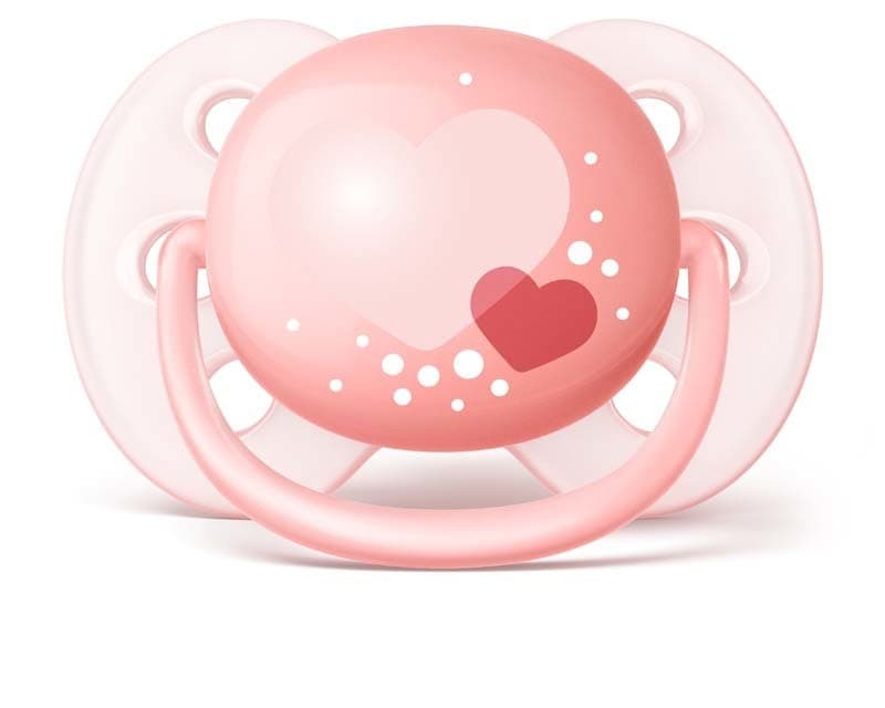 2 Sucette Ultra Douce 0-6 Mois Fille - Rose - Papillon/coeur — vue 2 sur 4