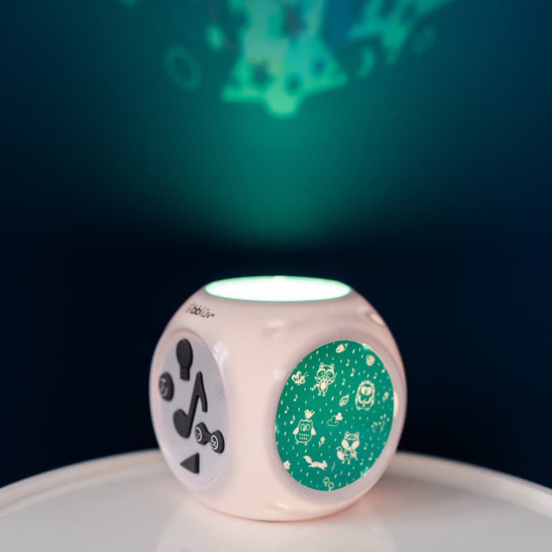 Kube Veilleuse Musicale avec Projection, bblüv white / lime — vue 4 sur 5