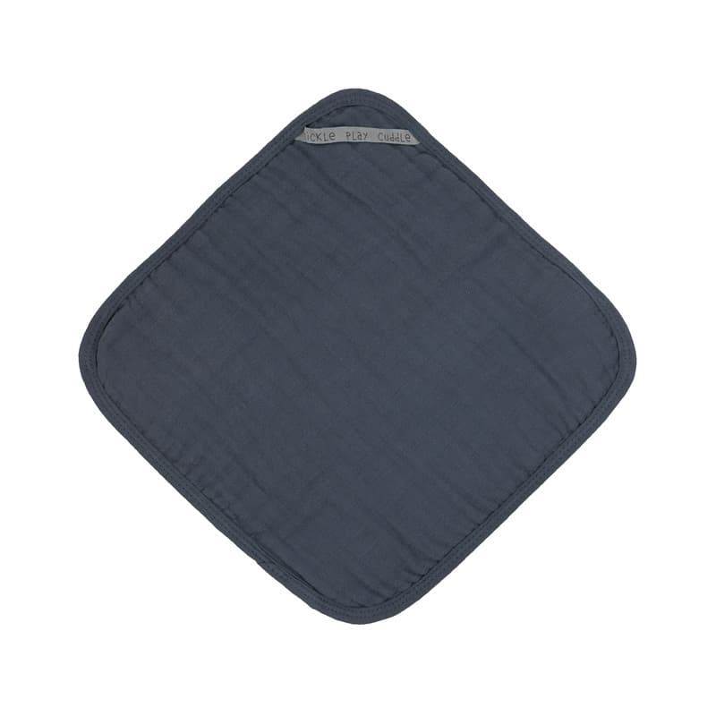 Lot de 3 Debarbouillettes en Mousseline Bleu Marine, lässig bleu — vue 3 sur 4