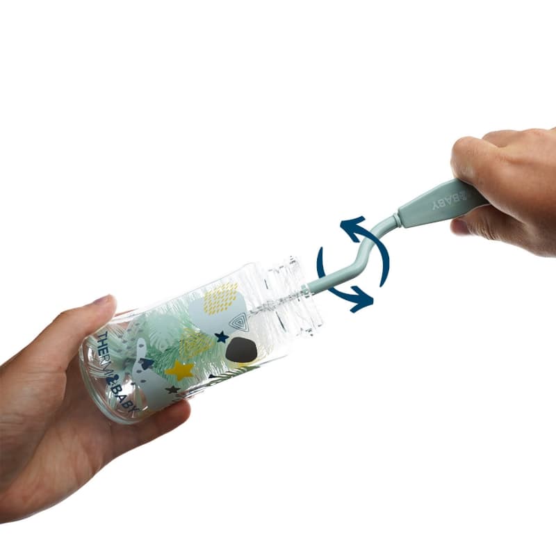 Goupillon Rotatif pour Biberon + Goupillon Tetines, vert sauge thermobaby 25/07 — vue 3 sur 6