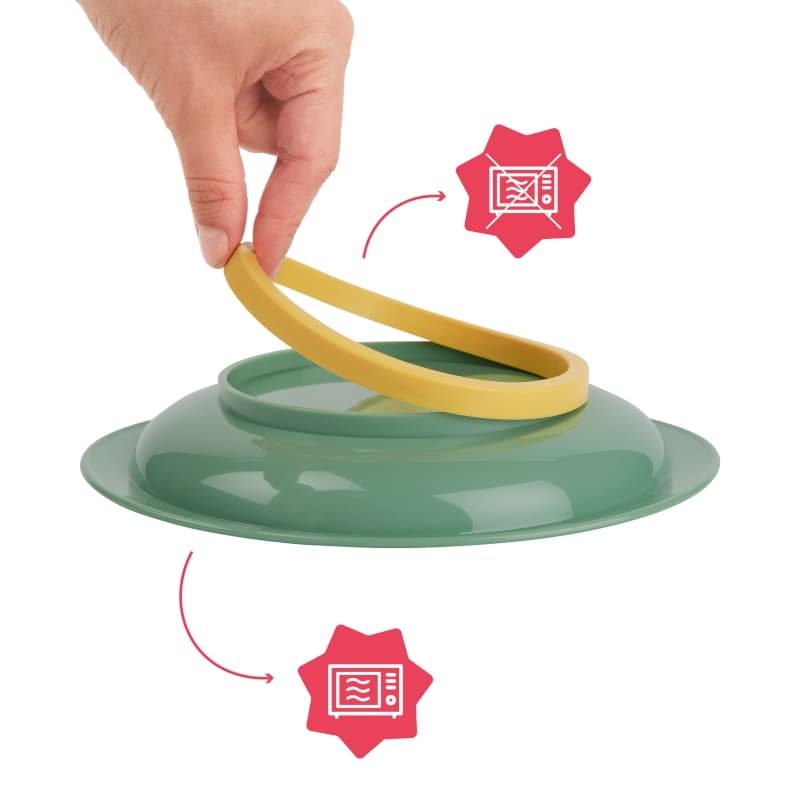 Assiettes Anti-derapantes X3, repas badabulle — vue 5 sur 5
