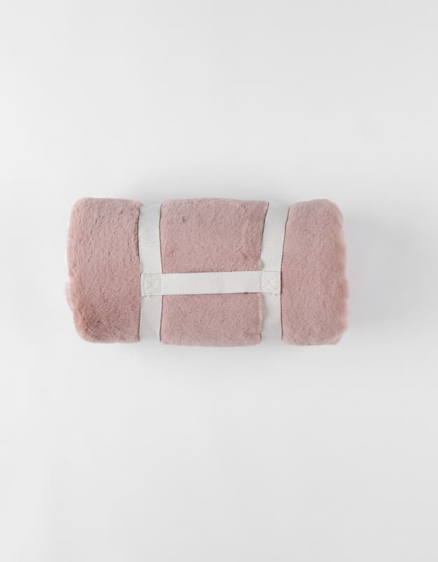 M&m24 Couverture Ouatinee 75x100cm en Fausse Fourrure, Rose Pale, rose 75x100 cm mix & match noukies permanent — vue 5 sur 5