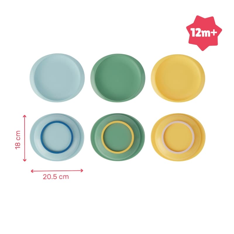 Assiettes Anti-derapantes X3, repas badabulle — vue 3 sur 5
