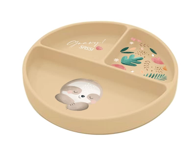 Assiette Siliconne Lfgb, paresseux 6m+ lifestyle sassi 25/05
